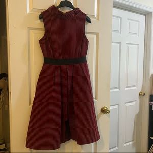 Eva Mendes for New York & Company - Striped Front Open Dress